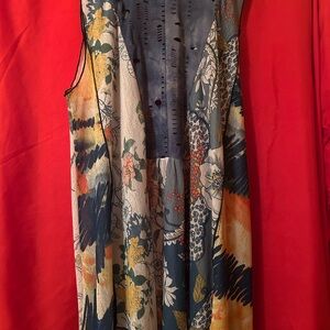 Vibrant Floral Sleeveless Duster